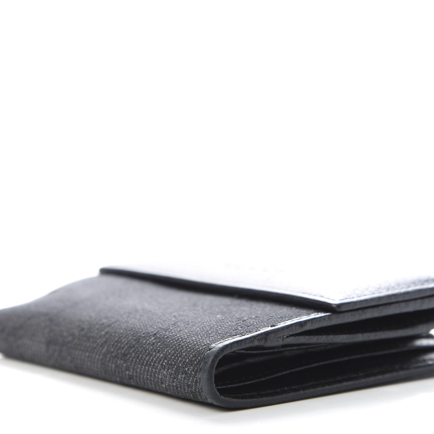 Gucci Calfskin Denim Monogram French Flap Wallet 5 of 8