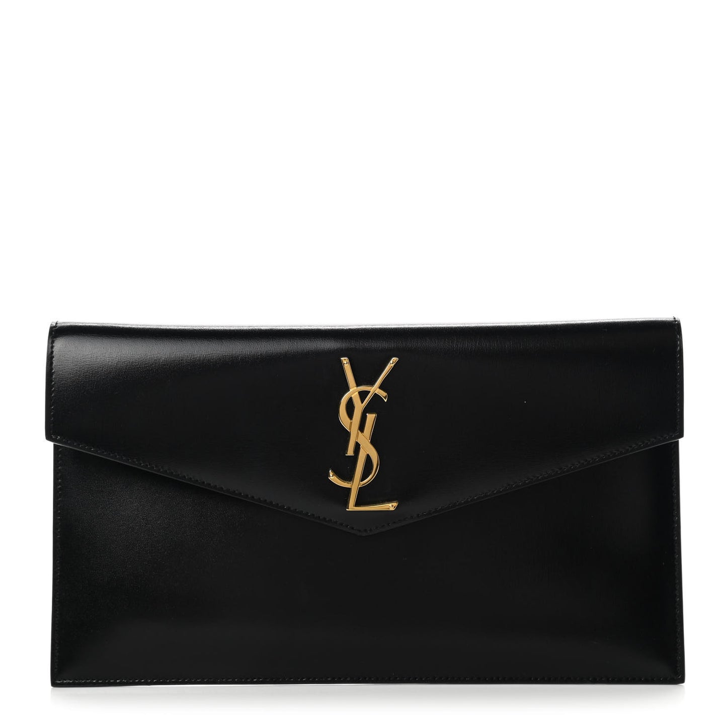 Smooth Shiny Calfskin Monogram Uptown Pouch Black