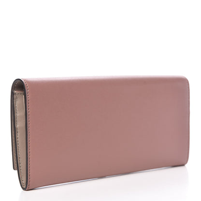 Fendi Vitello Liberty Vitello Century Bi-Color By The Way Continental Wallet English Rose Tortora 3 of 8