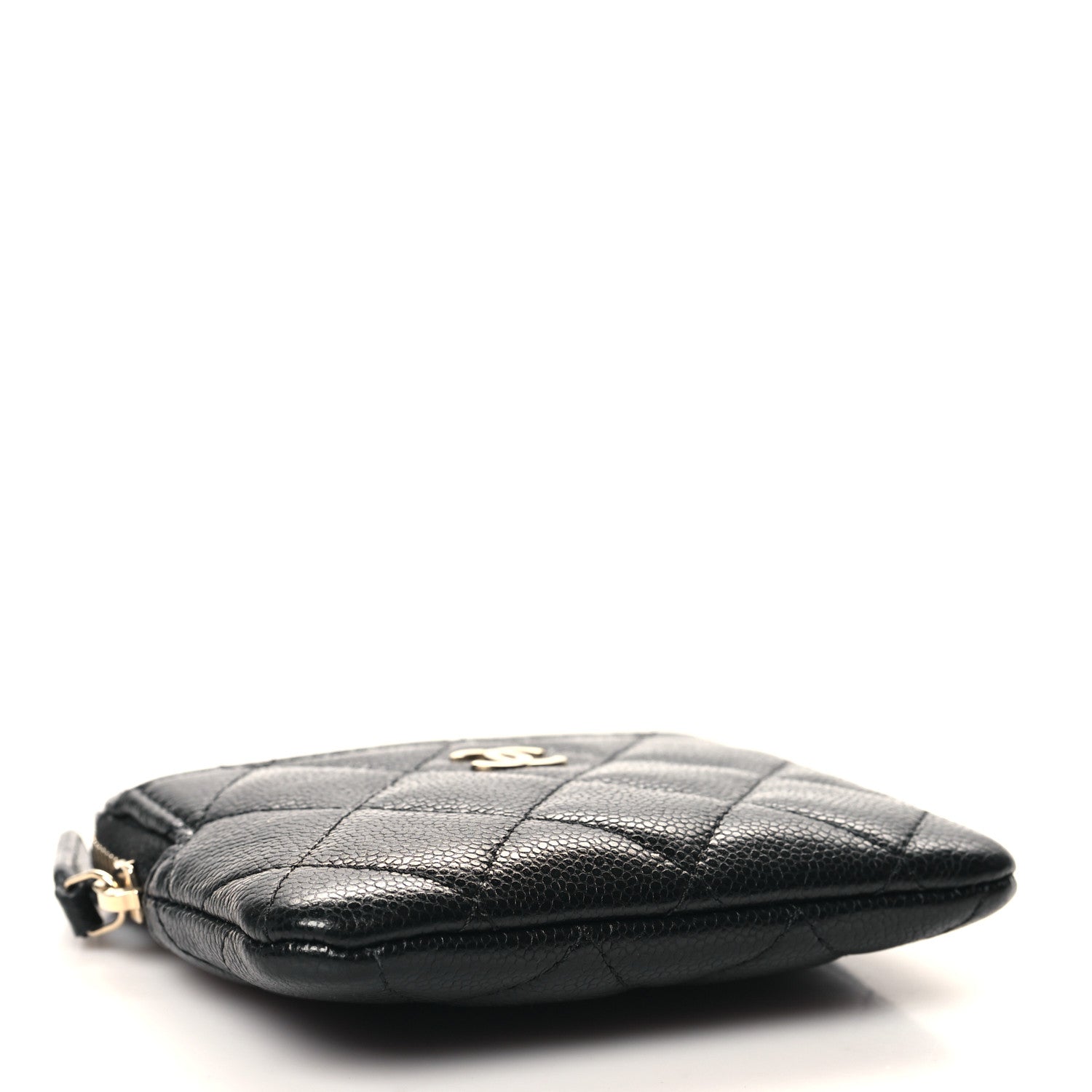 Chanel Caviar Quilted Zip Card Holder Wallet Black 4 of 10