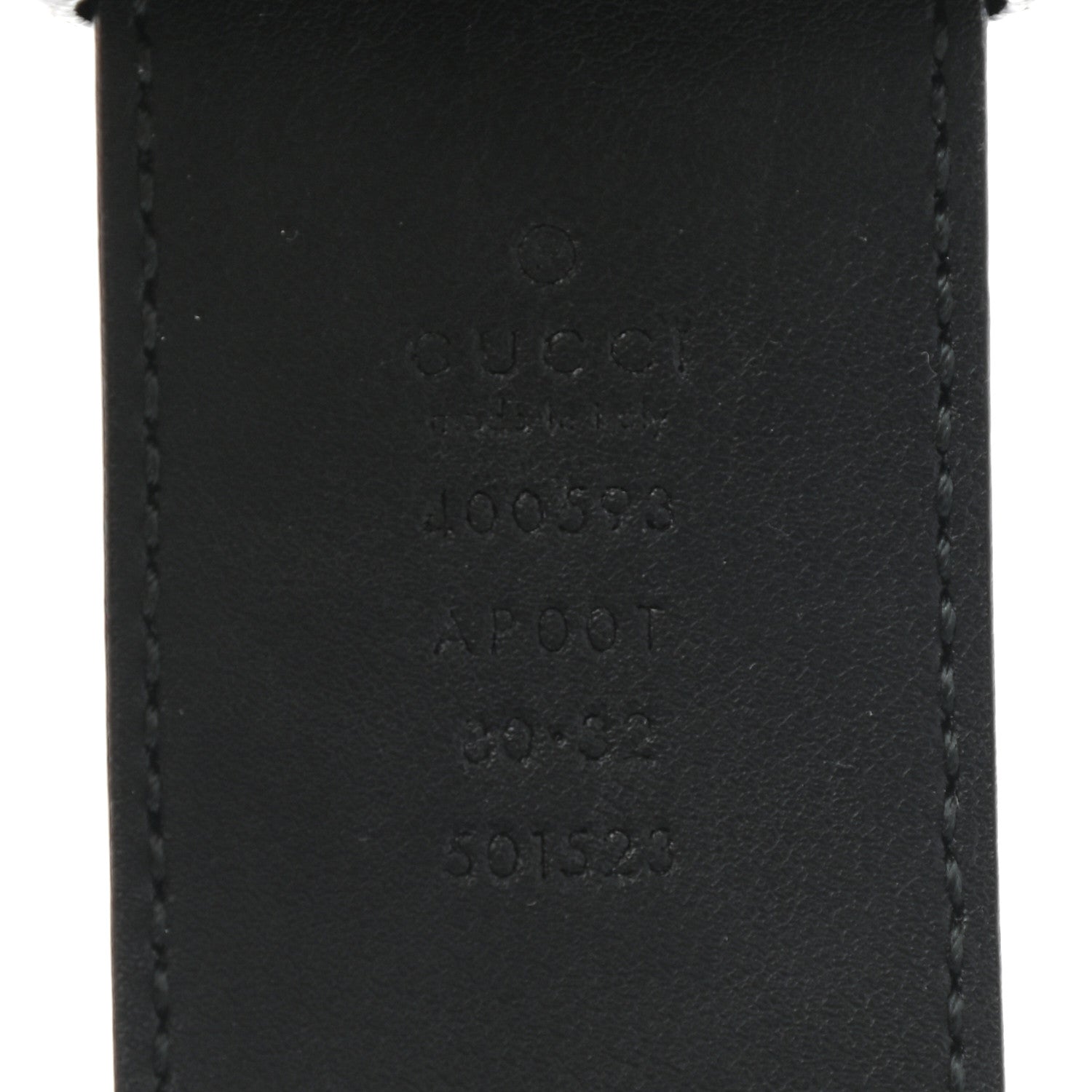 Gucci Calfskin Double G 40mm Belt 80 32 Black 3 of 4