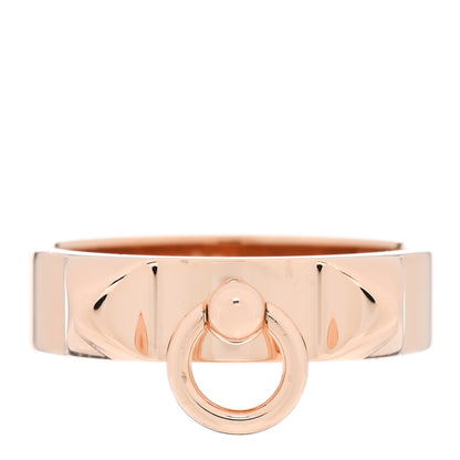 Hermes 18K Rose Gold PM Collier De Chien Ring 54 7 1 of 4