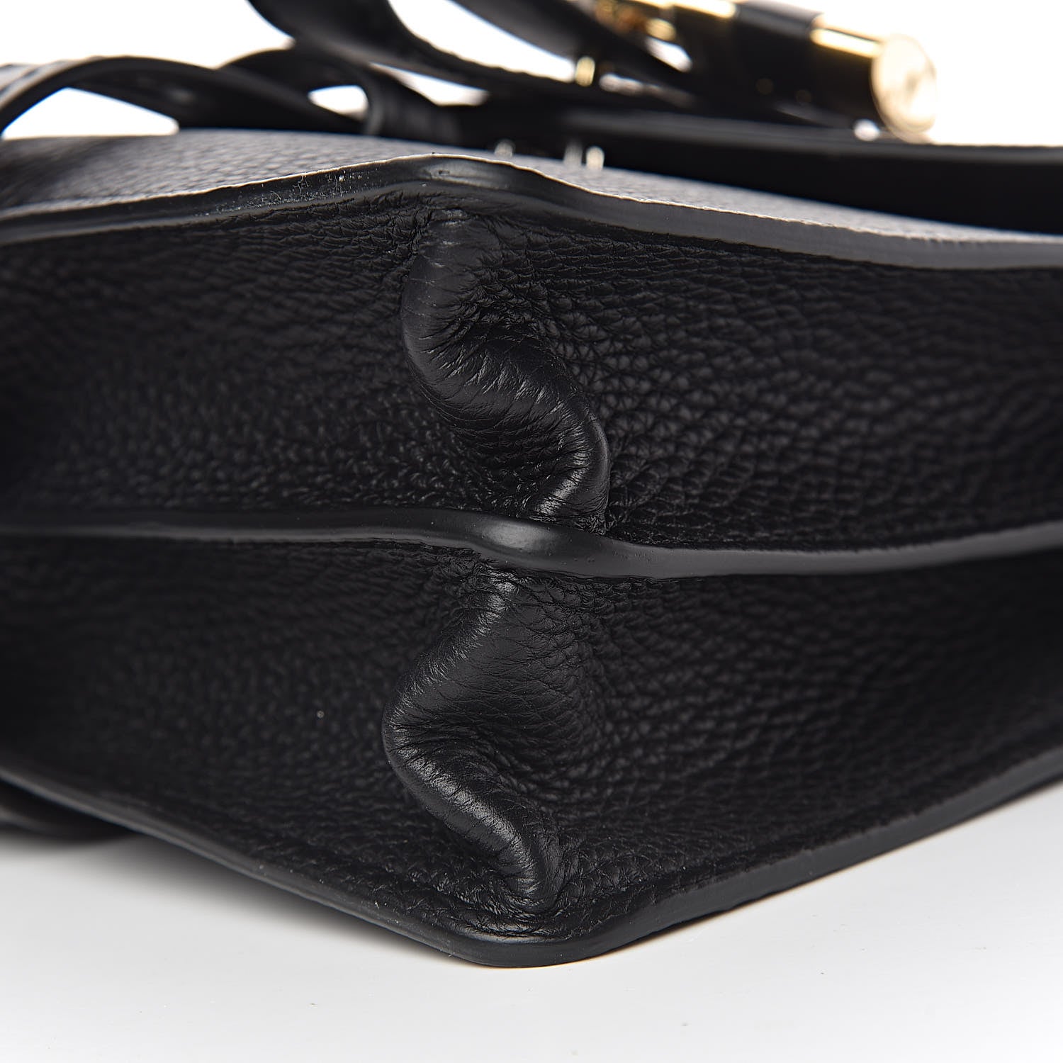 Chloe Shiny Grained Calfskin Small Aby Day Shoulder Bag Black 9 of 10