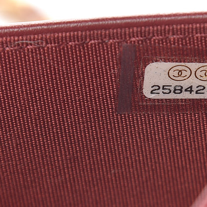 Chanel Caviar Quilted Boy Wallet On Chain WOC Burgundy 8 of 11