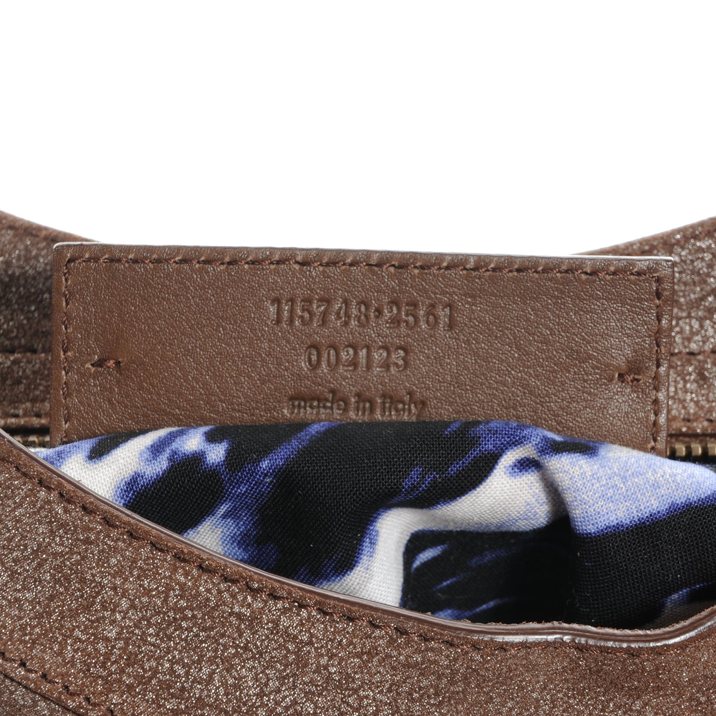 Metallic Craquele Calfskin Classic Hardware City Bronze