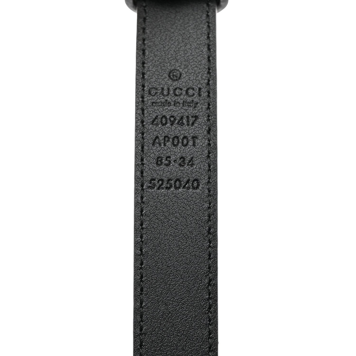 Gucci Calfskin Double G 20mm Belt 85 34 Black 3 of 5