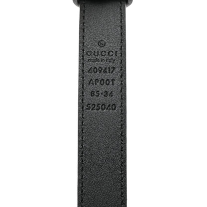 Gucci Calfskin Double G 20mm Belt 85 34 Black 3 of 5