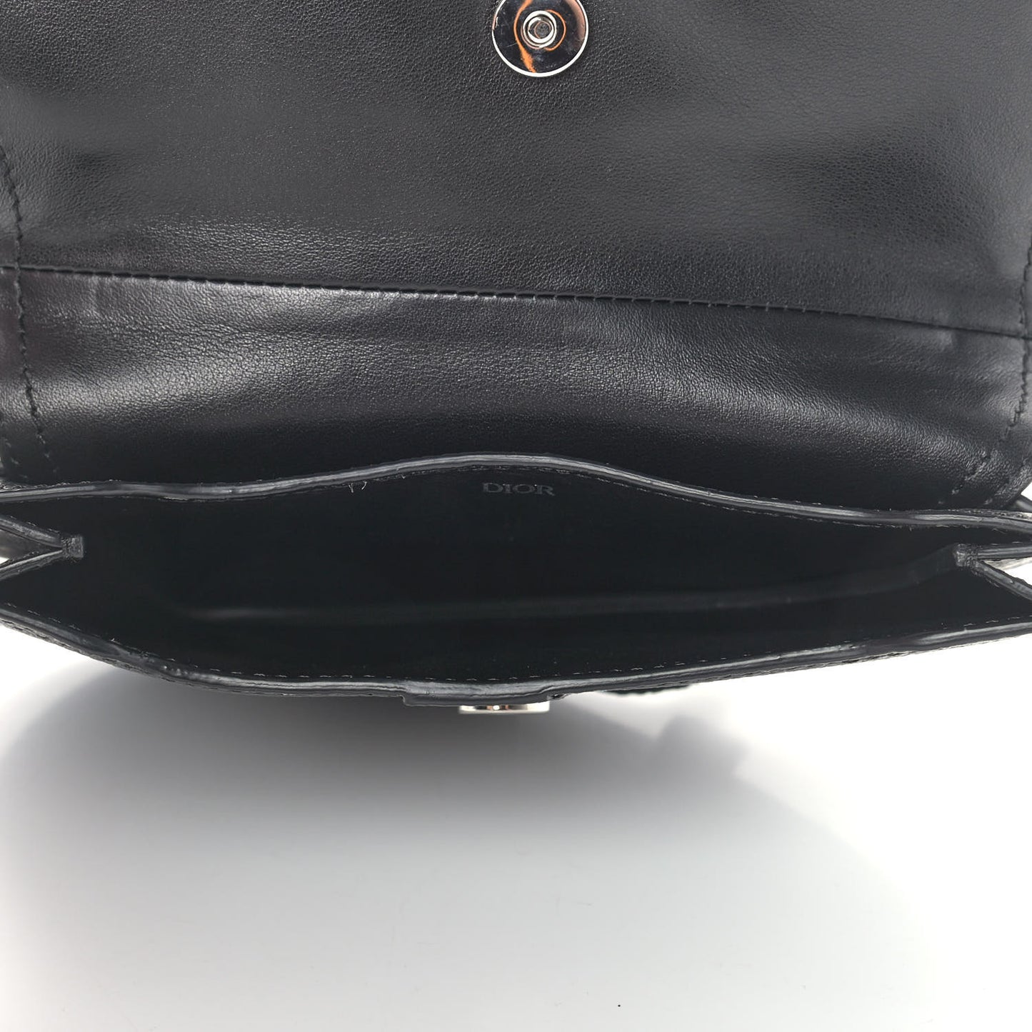 Grained Calfskin Saddle Pouch Belt Bag Black