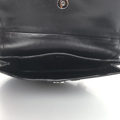 Christian Dior Grained Calfskin Saddle Pouch Belt Bag Black 4 of 9