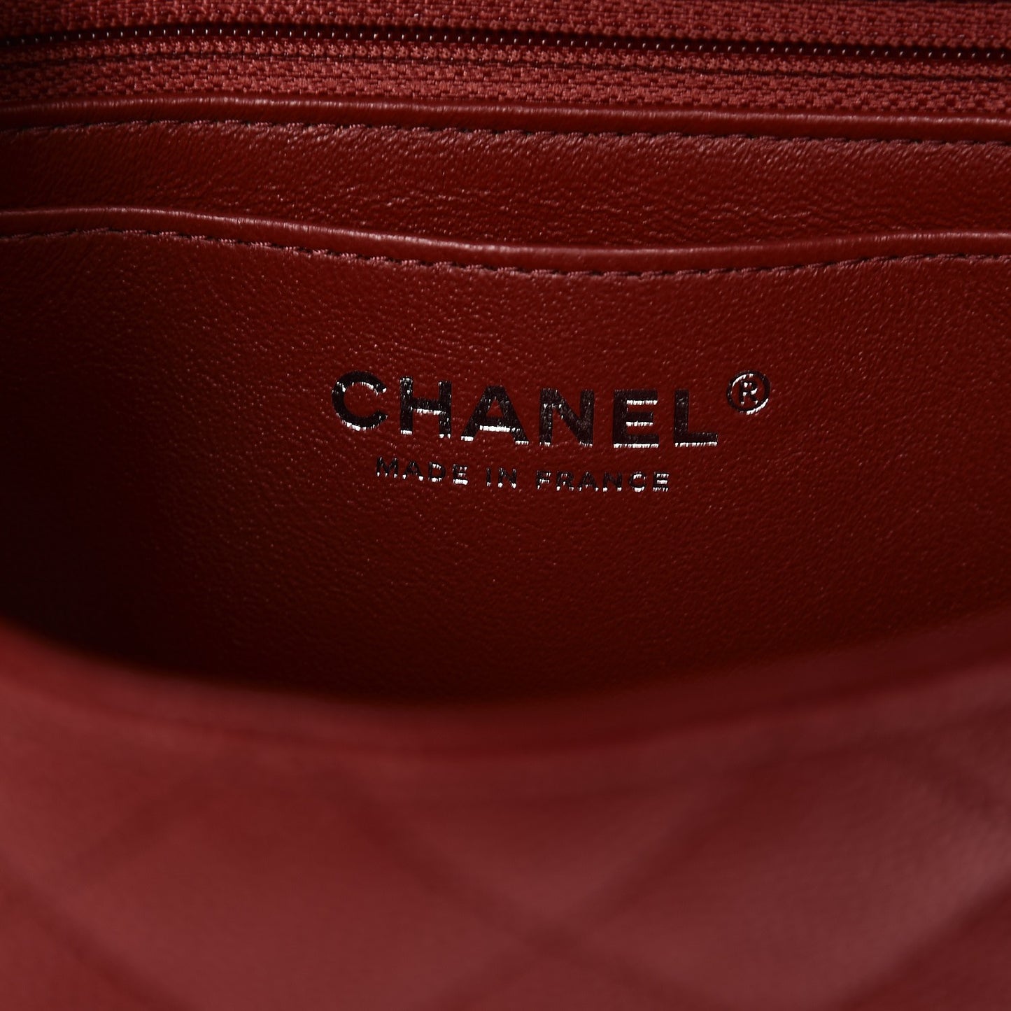 Caviar Quilted Mini Rectangular Flap Red