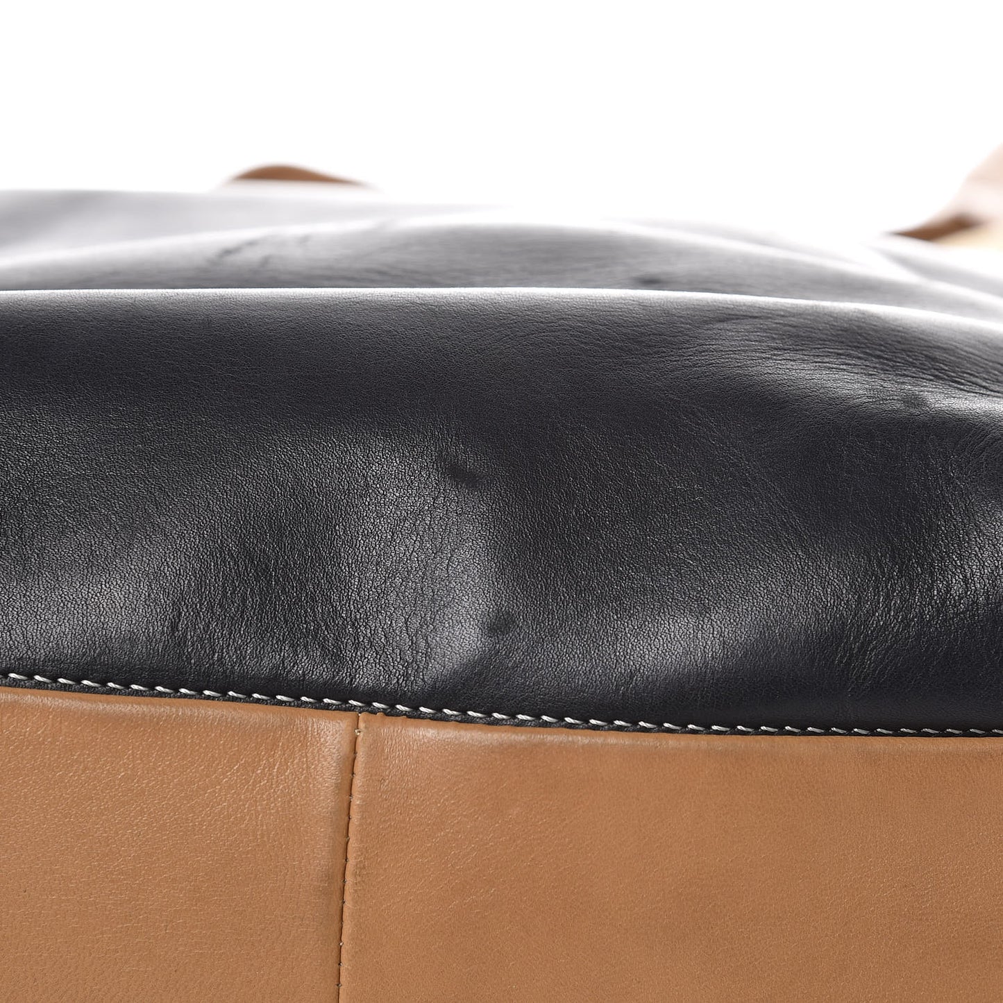 Lambskin Calfskin Band Twisted Cabas Black