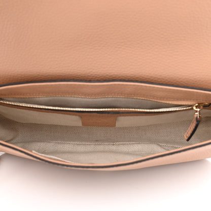 Gucci Pebbled Calfskin Medium Soho Flap Crossbody Camelia 5 of 10