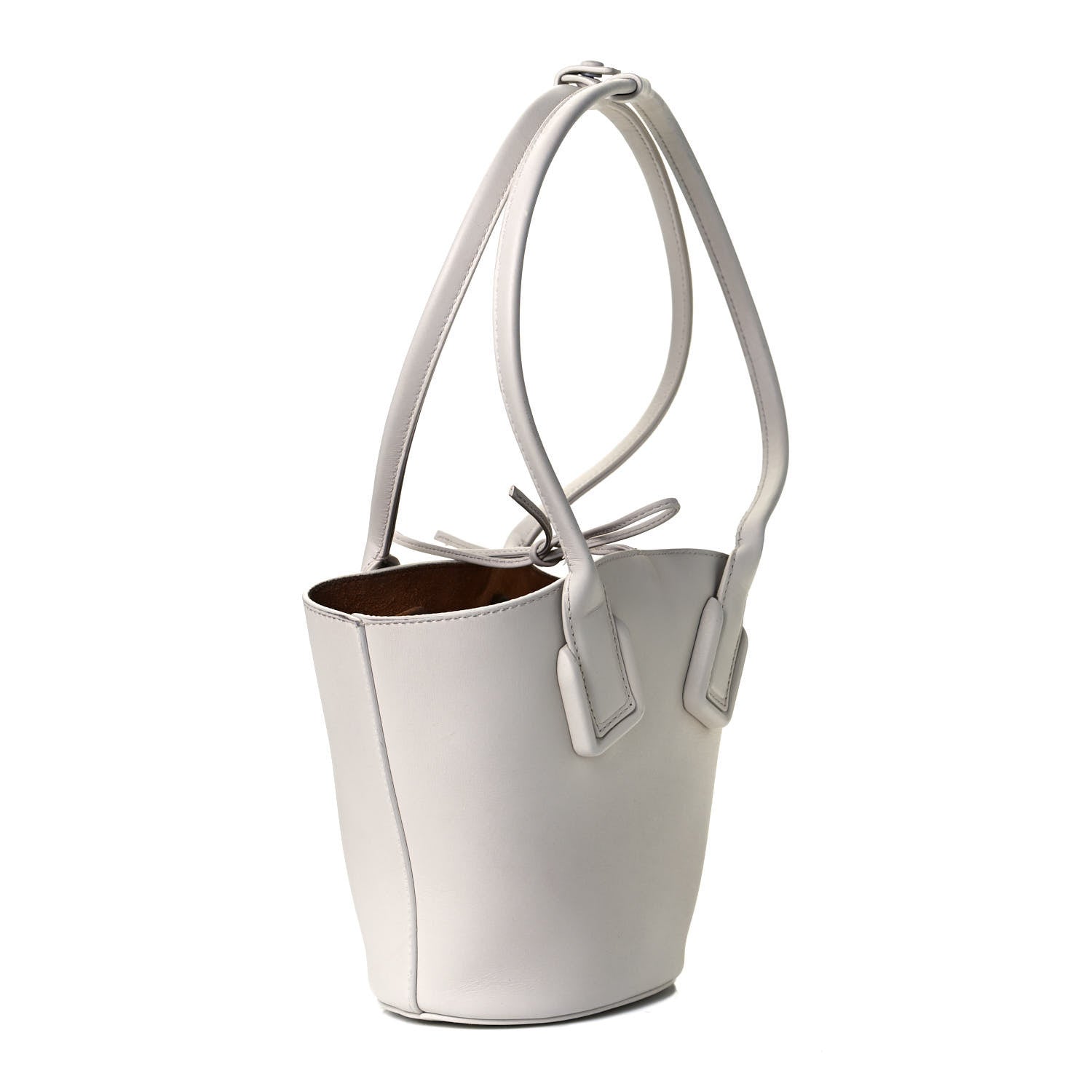 Bottega Veneta Calfskin Small Basket Tote White 3 of 14