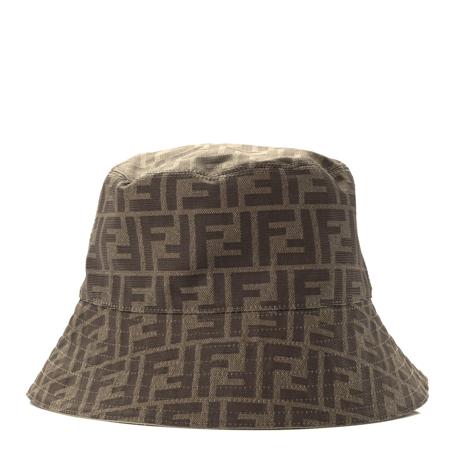 Fendi Technical Fabric FF Reversible Bucket Hat S Tobacco Beige 2 of 9