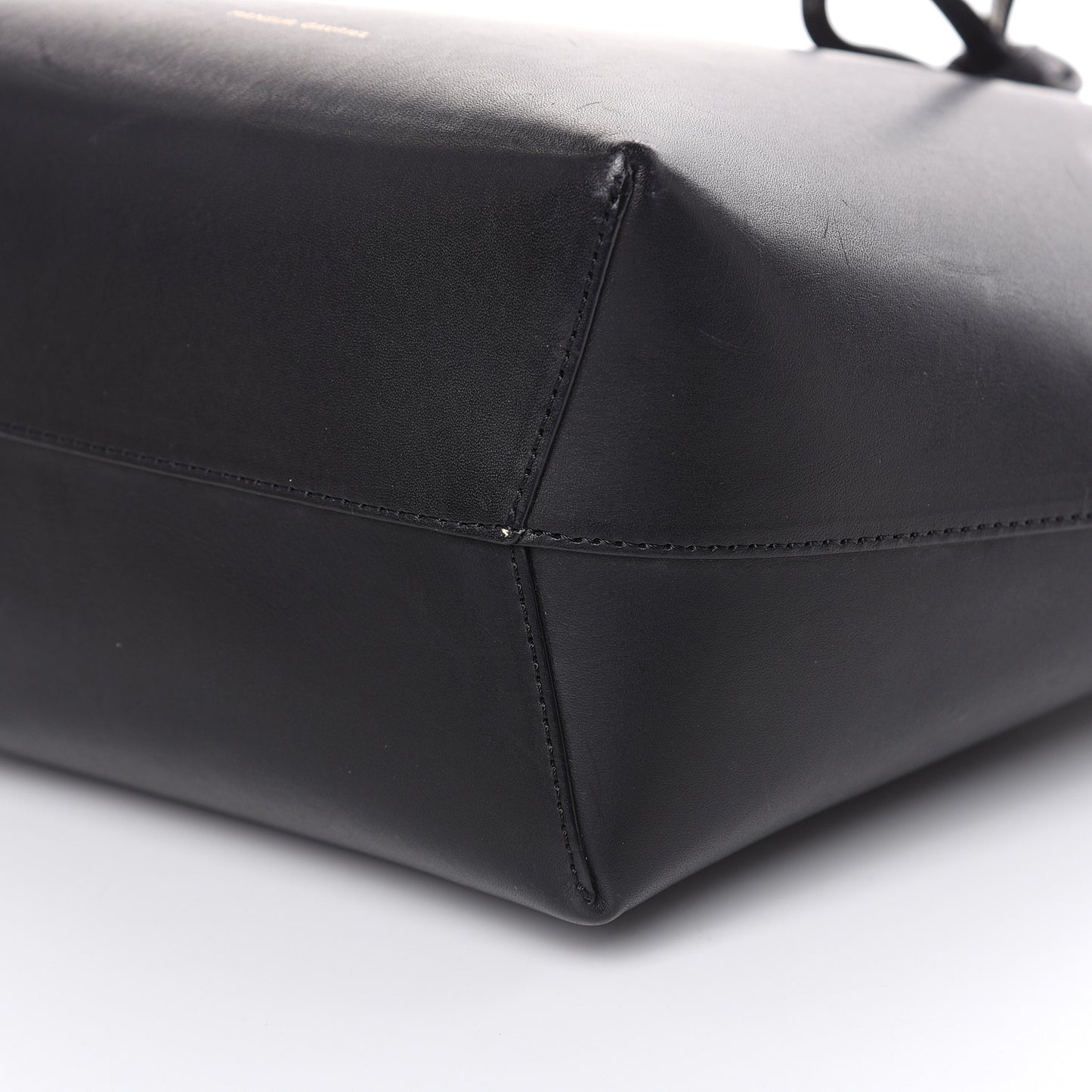 Calfskin Mini Bucket Bag Black Gold