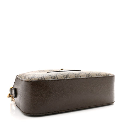Gucci GG Supreme Monogram Web Neo Vintage Shoulder Bag Beige New Acero Crop 4 of 15