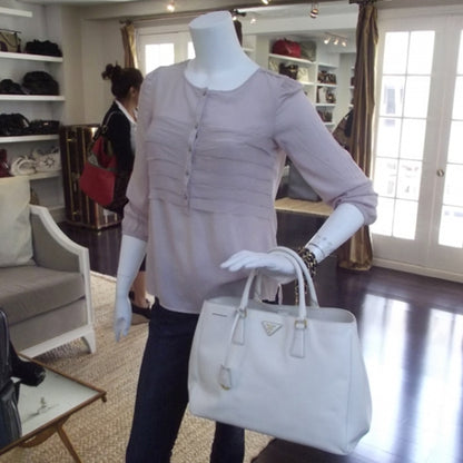 Prada Saffiano Lux Tote White 2 of 11