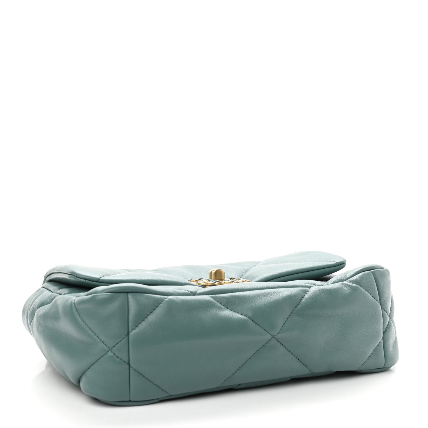 Lambskin Quilted Medium Chanel 19 Flap Green