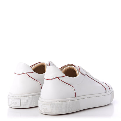 Christian Louboutin Calfskin Patent Vieirissima Flat Sneakers 40.5 White Loubi 4 of 9
