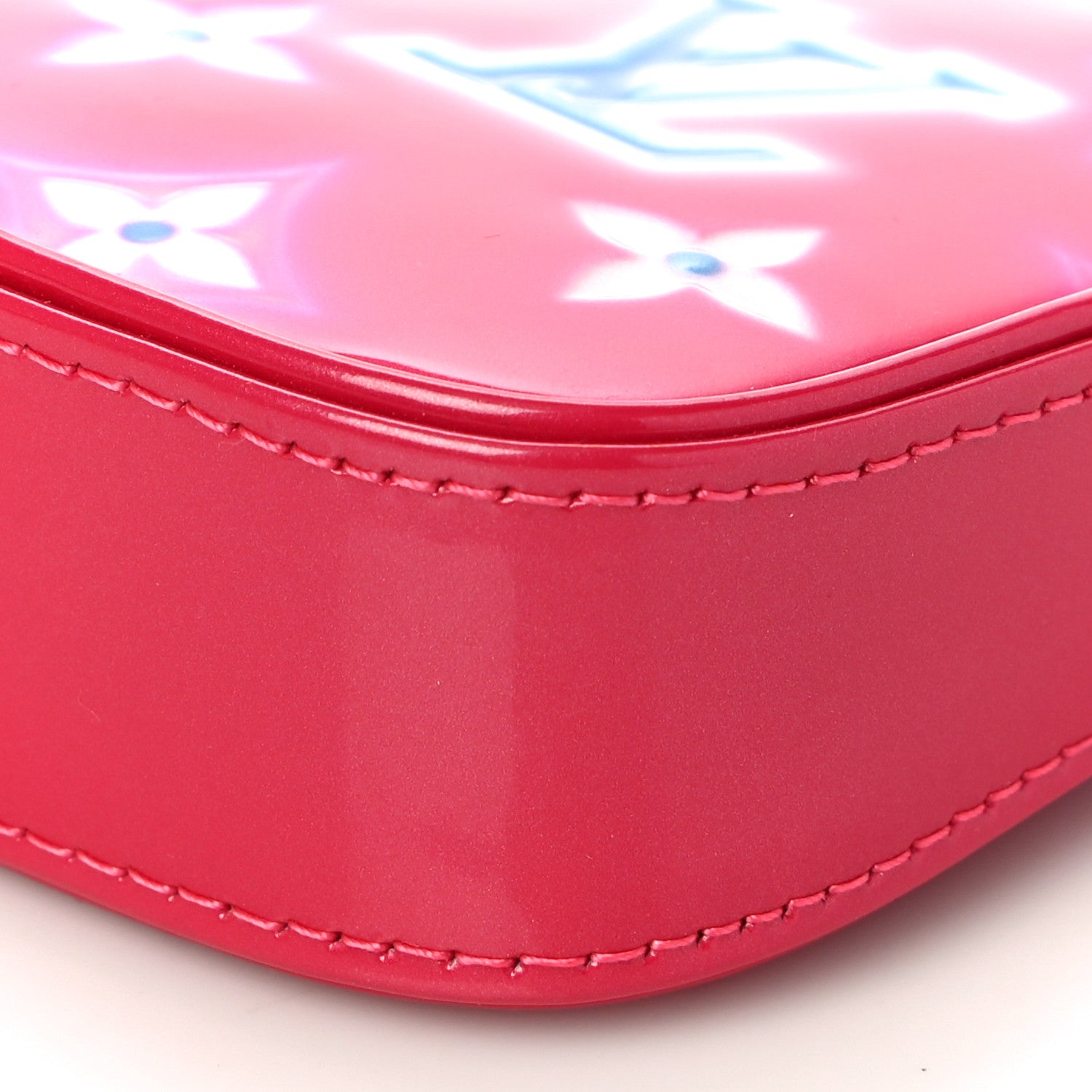 Louis Vuitton Vernis Valentine Mini Pochette Accessories Fuchsia Neon 9 of 10