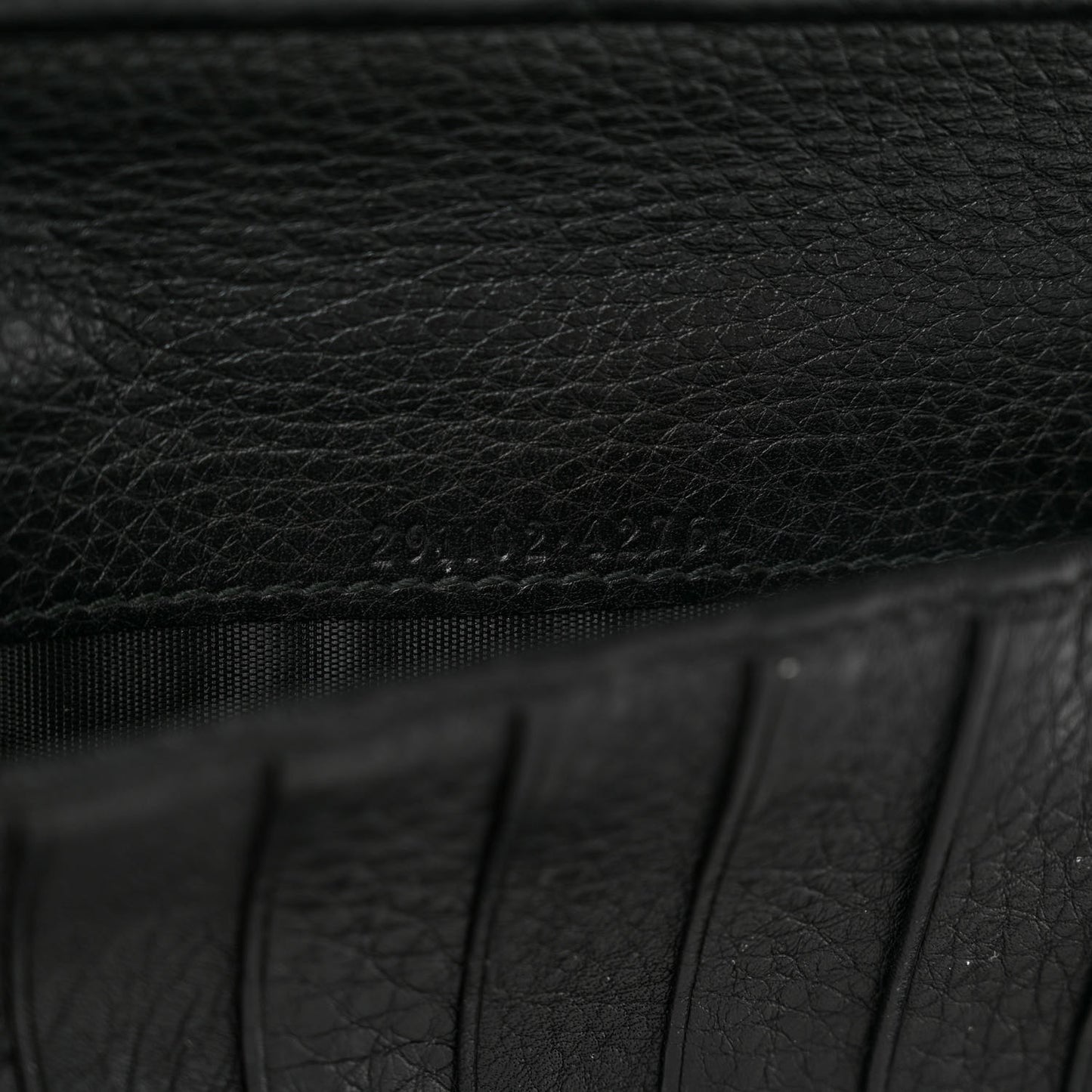 Pebbled Calfskin Soho Zip Around Wallet Black