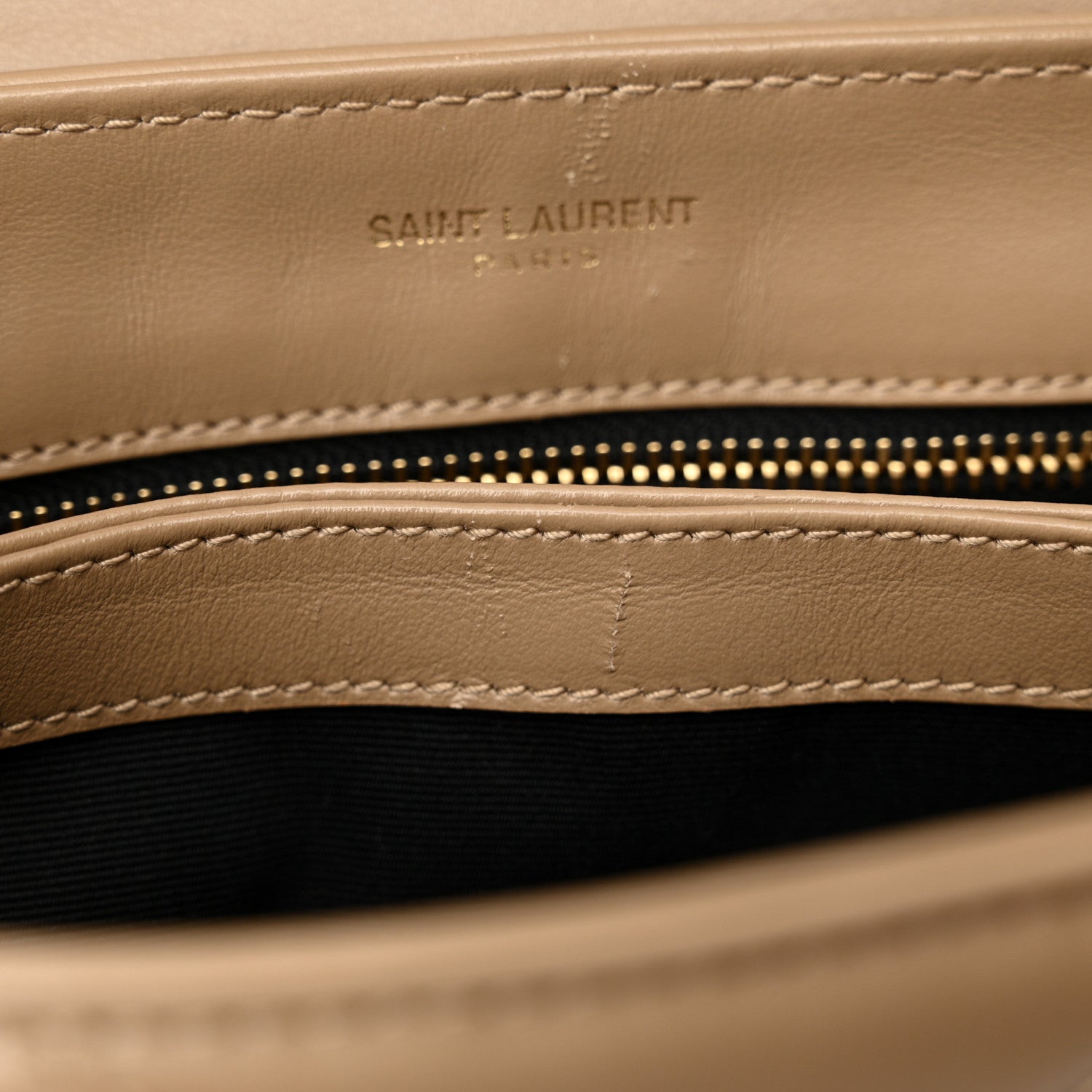 Saint Laurent Calfskin Y Quilted Monogram Toy Loulou Crossbody Bag Latte 13 of 16