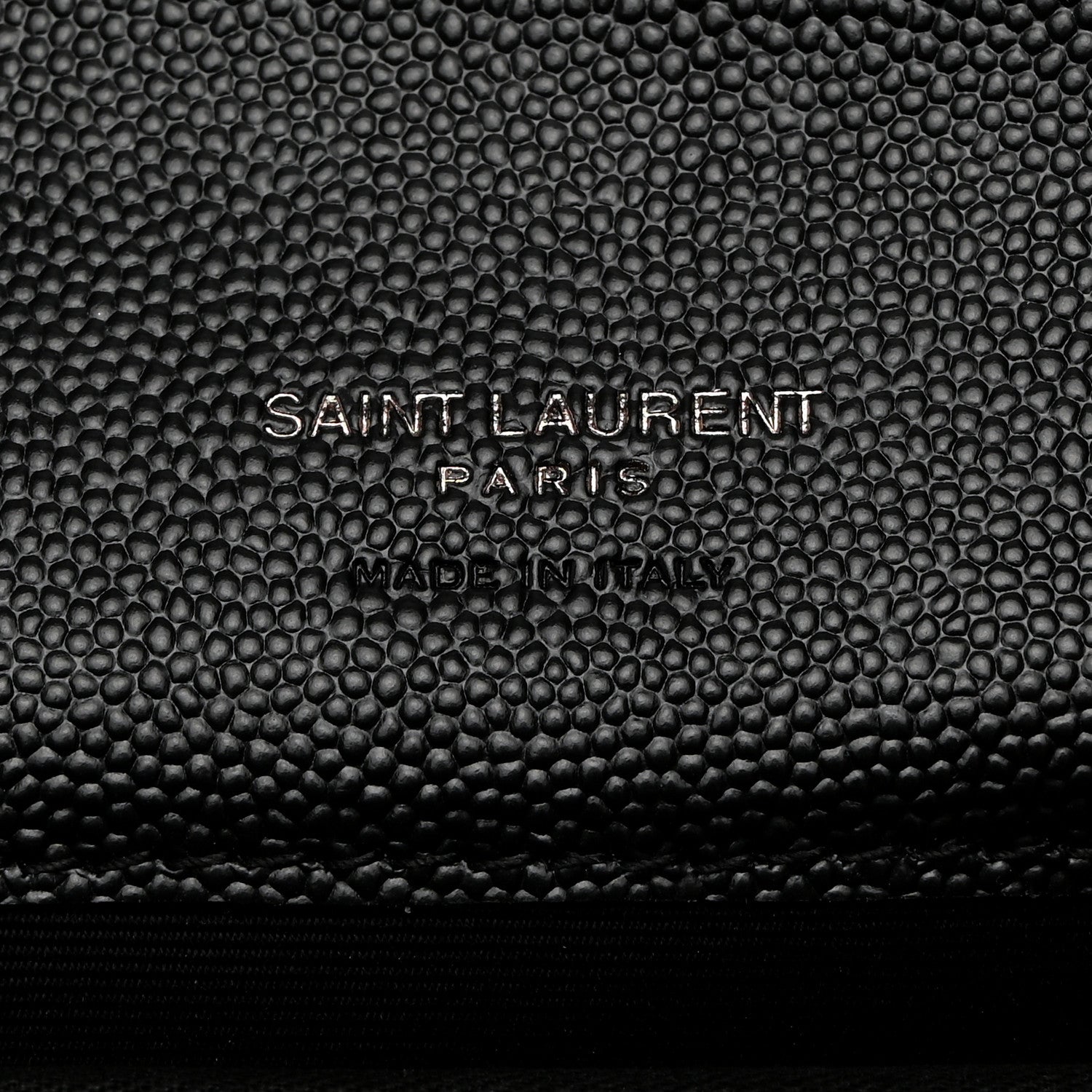 Saint Laurent Grain De Poudre Matelasse Chevron Monogram Monochrome Envelope Clutch Black 6 of 7