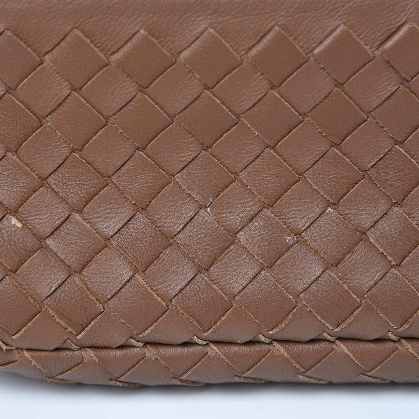 Nappa Intrecciato Small Chain Crossbody Noce