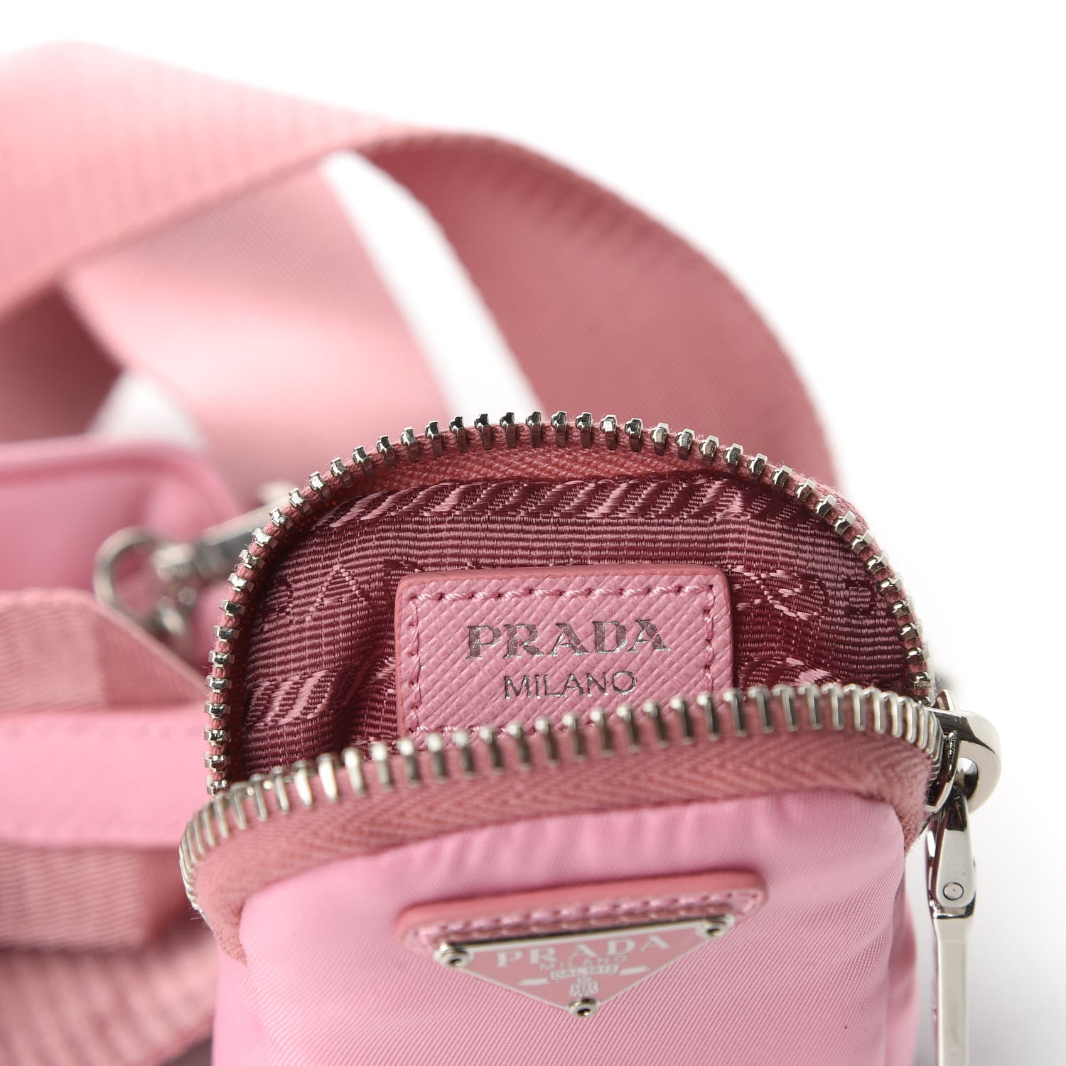 Prada Nylon Re-Edition 2005 Shoulder Bag Begonia 11 of 12