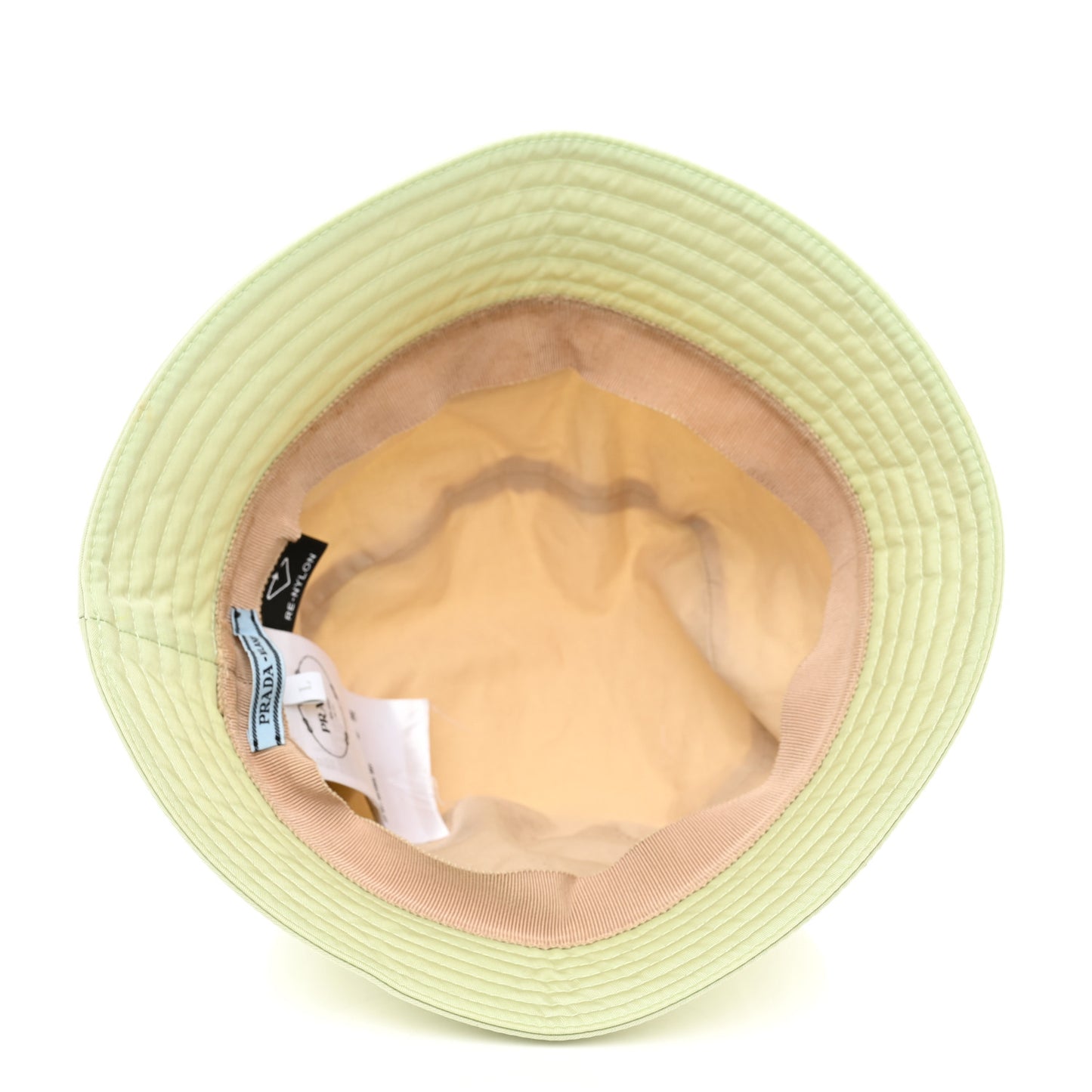 Re-Nylon Metal Triangle Logo Womens Bucket Hat L Acqua