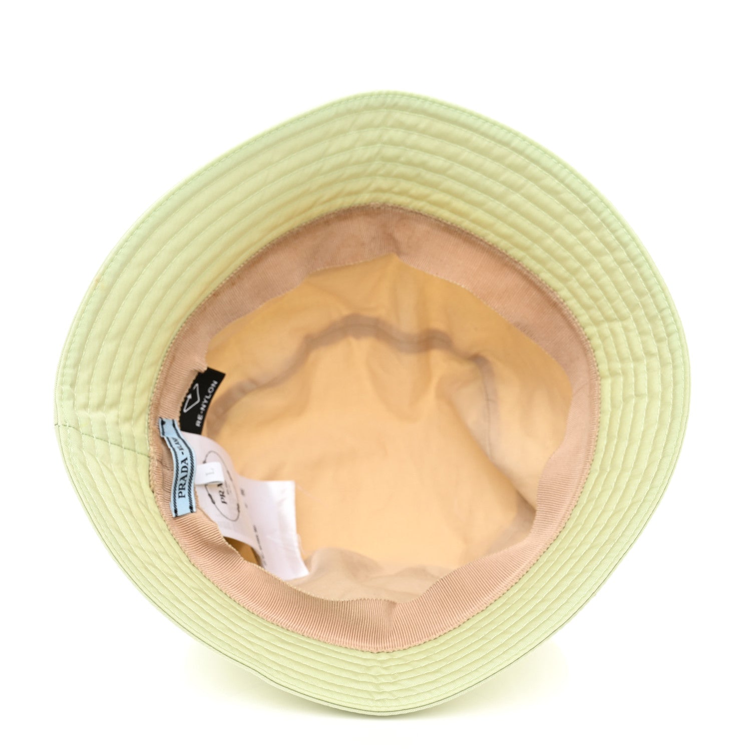 Prada Re-Nylon Metal Triangle Logo Womens Bucket Hat L Acqua 7 of 8