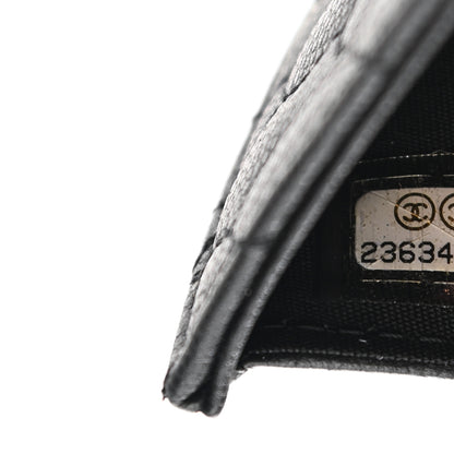 Chanel Caviar Camellia Embossed Compact Wallet Black 8 of 8