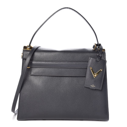 Valentino Garavani Grained Calfskin Medium My Rockstud Frame Bag Dark Grey 1 of 8