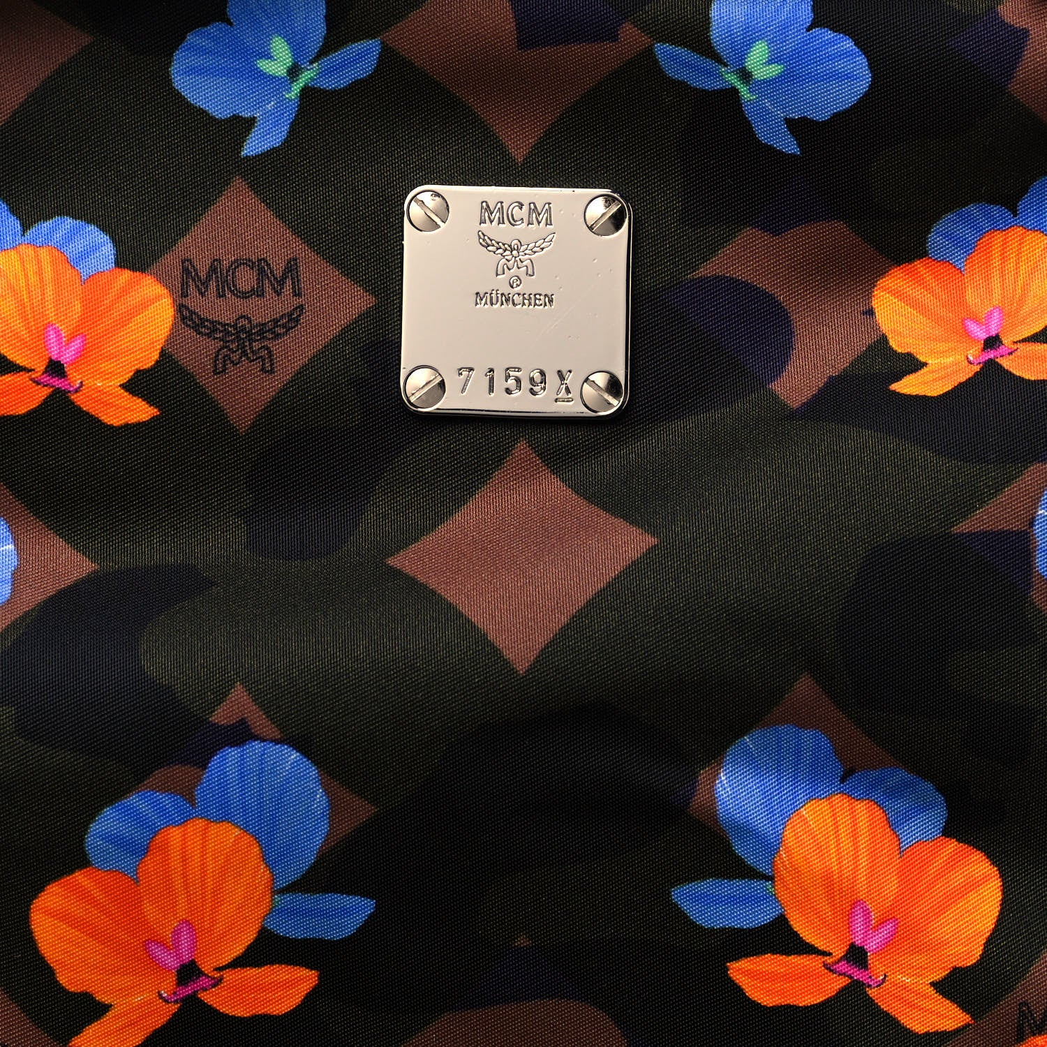 MCM Nylon Floral Camo Dieter Backpack Loden Green 11 of 12