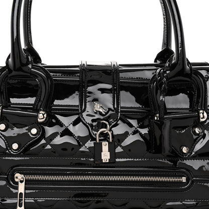 Burberry Patent Quilted Large Manor Tote Black 8 of 14