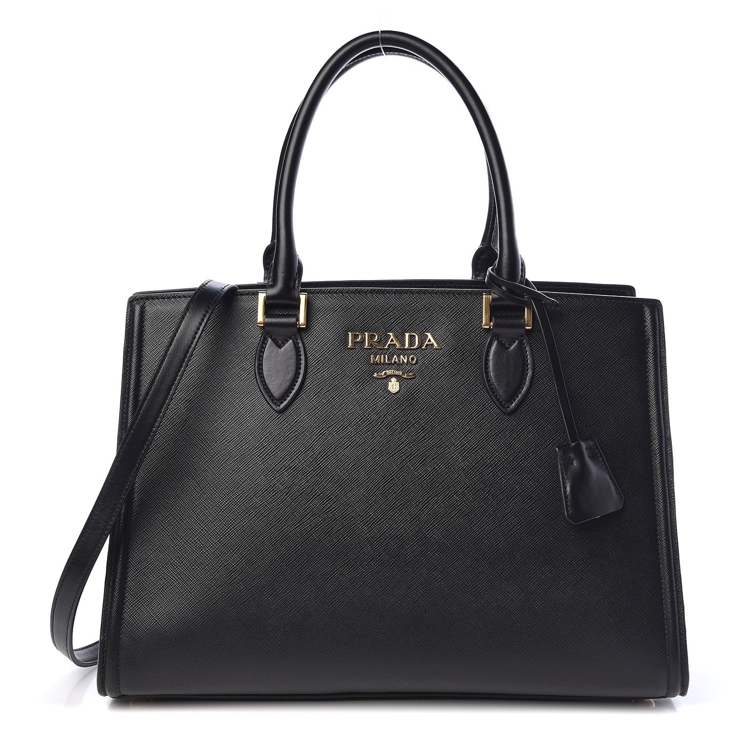 Saffiano Soft Calfskin Tote Black