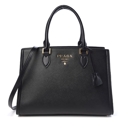 Prada Saffiano Soft Calfskin Tote Black 1 of 10