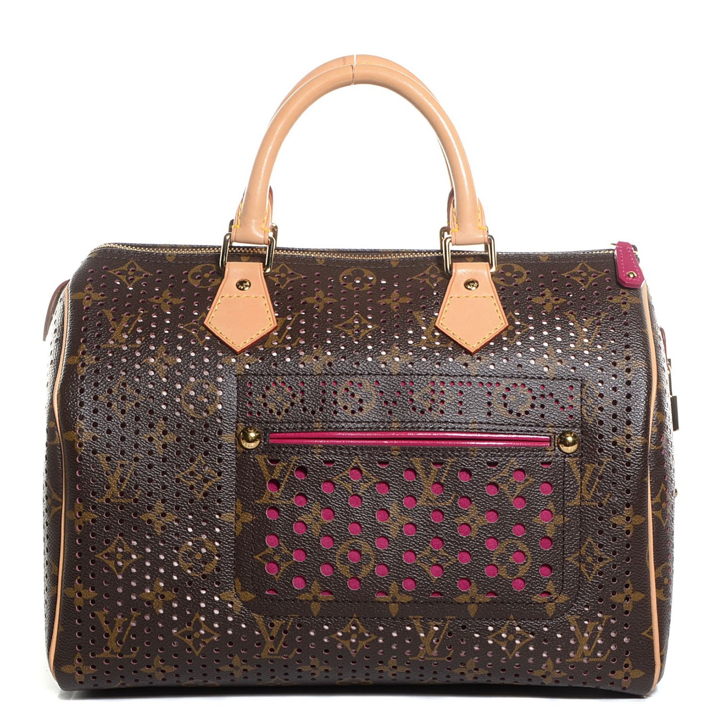 Monogram Perforated Speedy 30 Fuchsia