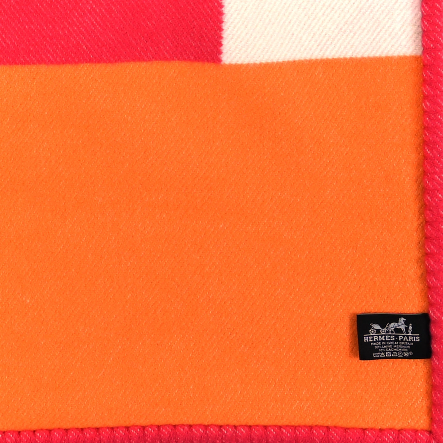 Wool Cashmere H Riviera Blanket Terracotta