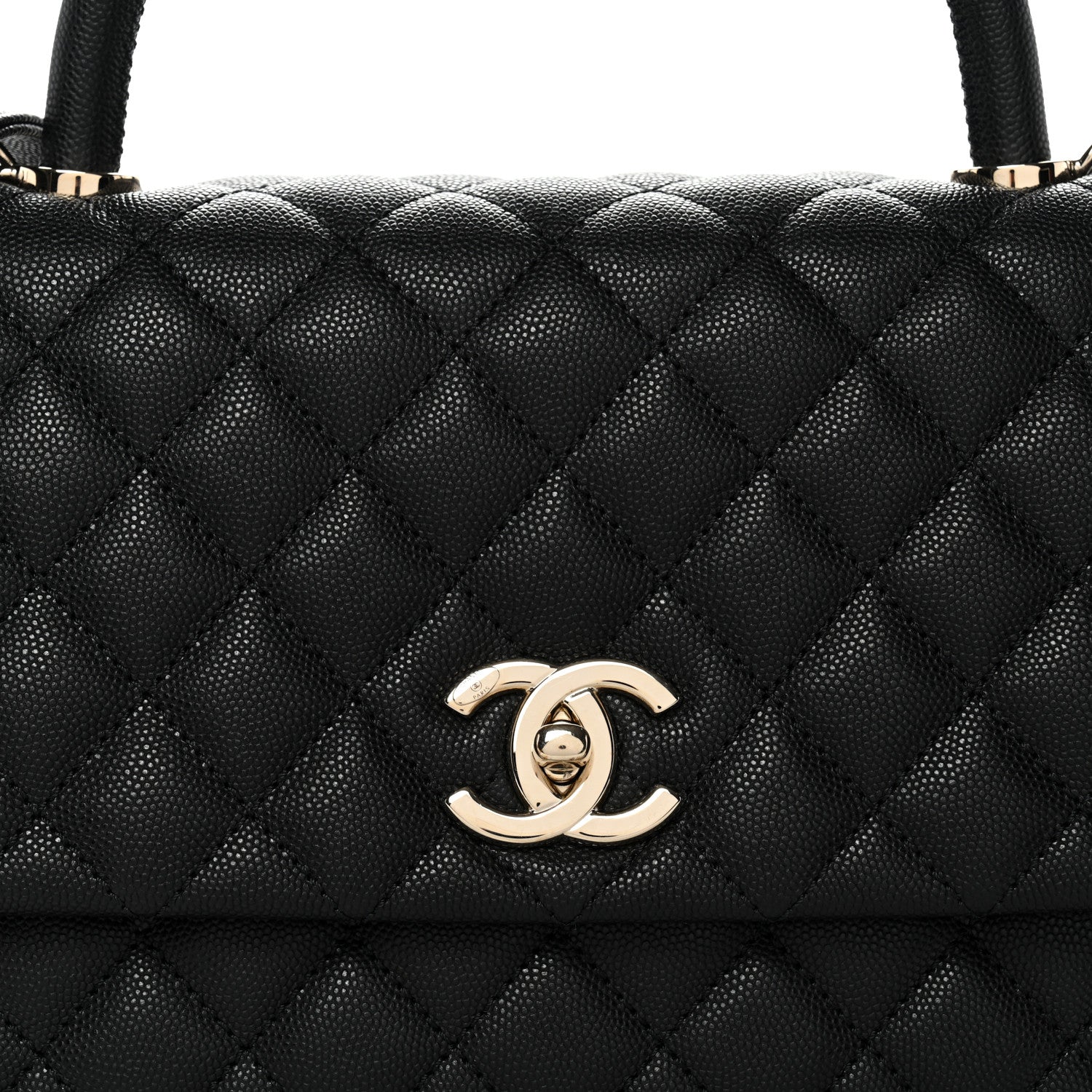 Chanel Caviar Quilted Small Coco Handle Flap Black 8 of 11