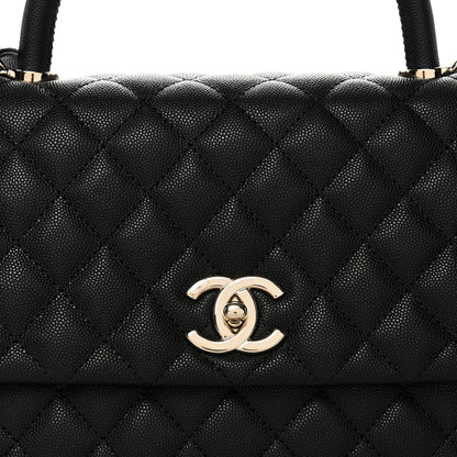 Chanel Caviar Quilted Small Coco Handle Flap Black 8 of 11