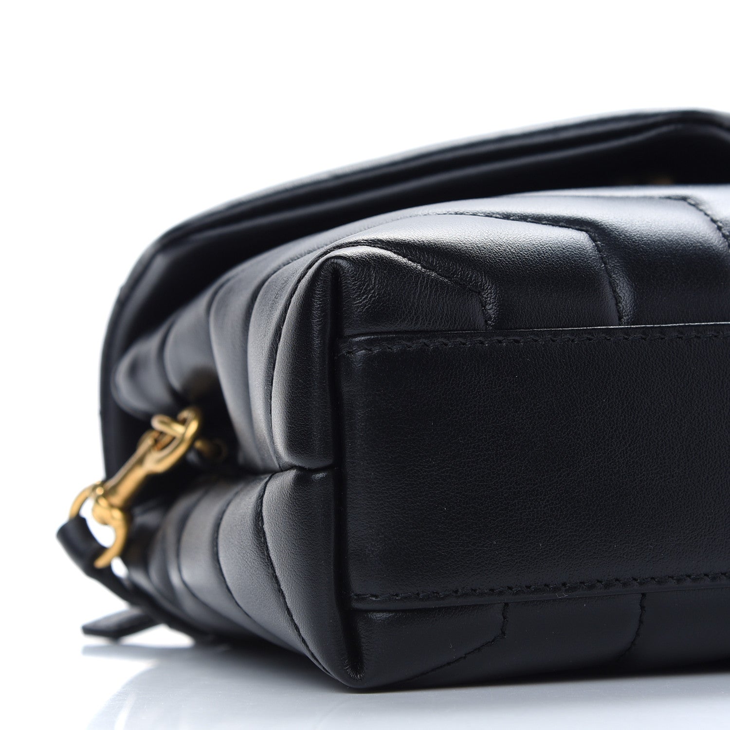 Saint Laurent Calfskin Y Quilted Monogram Toy Loulou Crossbody Bag Black 8 of 9