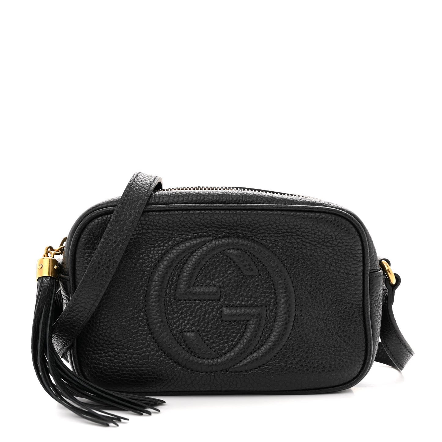 Pebbled Calfskin Mini Soho Disco Bag Black