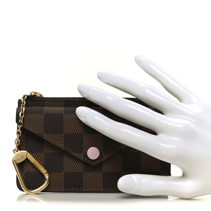 Louis Vuitton Damier Ebene Recto Verso Card Holder Rose Ballerine 2 of 7