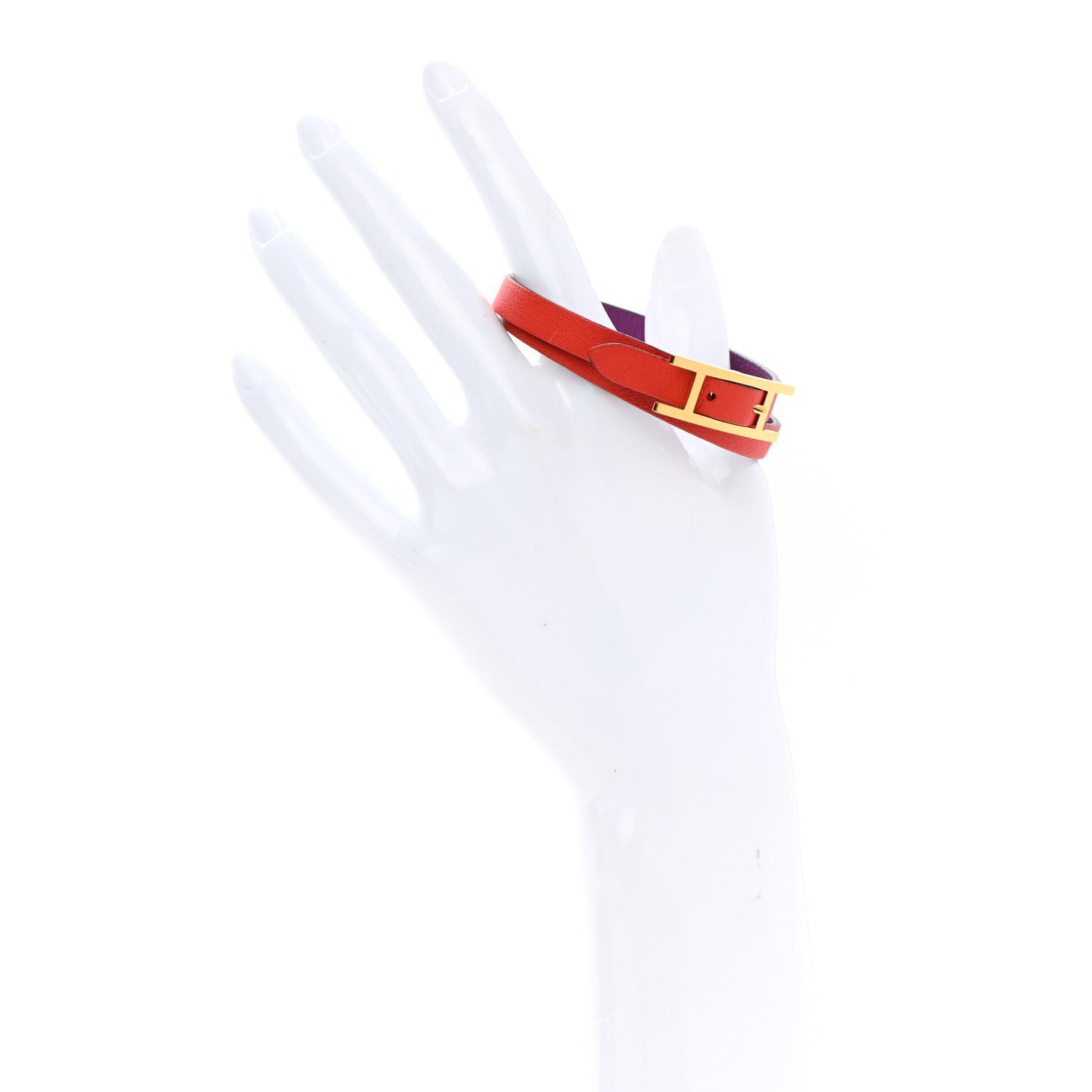 Hermes Swift Behapi Double Tour Bracelet S Anemone Capucine 2 of 7