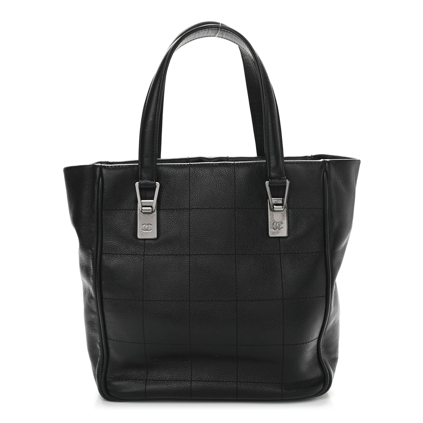 Caviar Square Stitched Tote Black