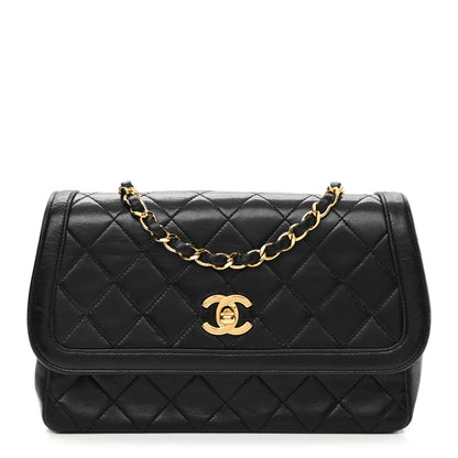 Chanel Lambskin Quilted Medium Single Flap Black 1 of 13