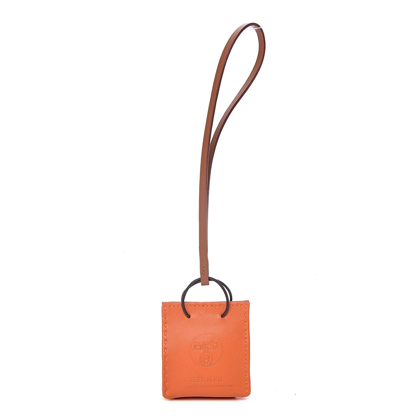 Milo Lambskin Swift Shopping Bag Charm Feu Gold