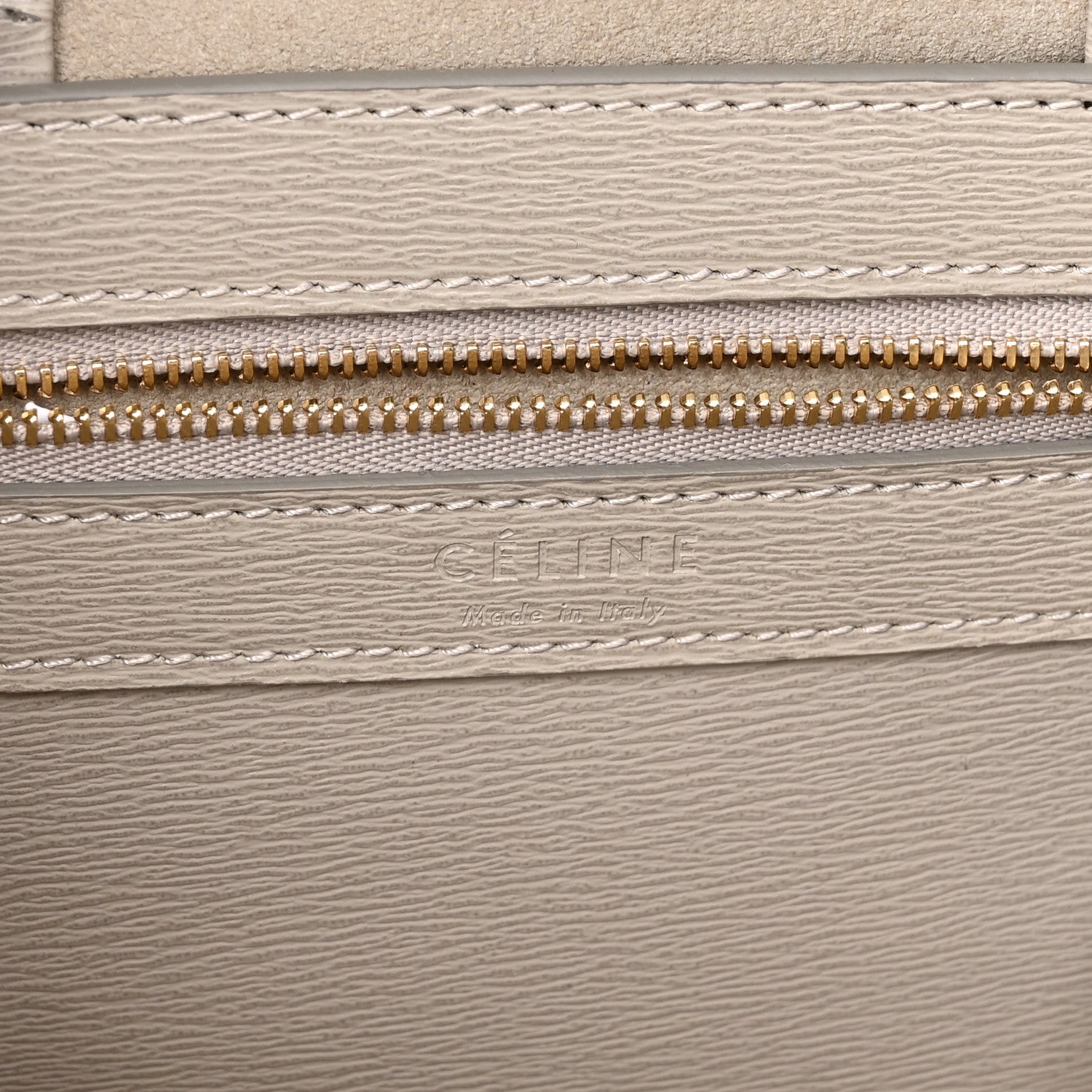 Celine Grained Calfskin Small Vertical Cabas Clay 6 of 10