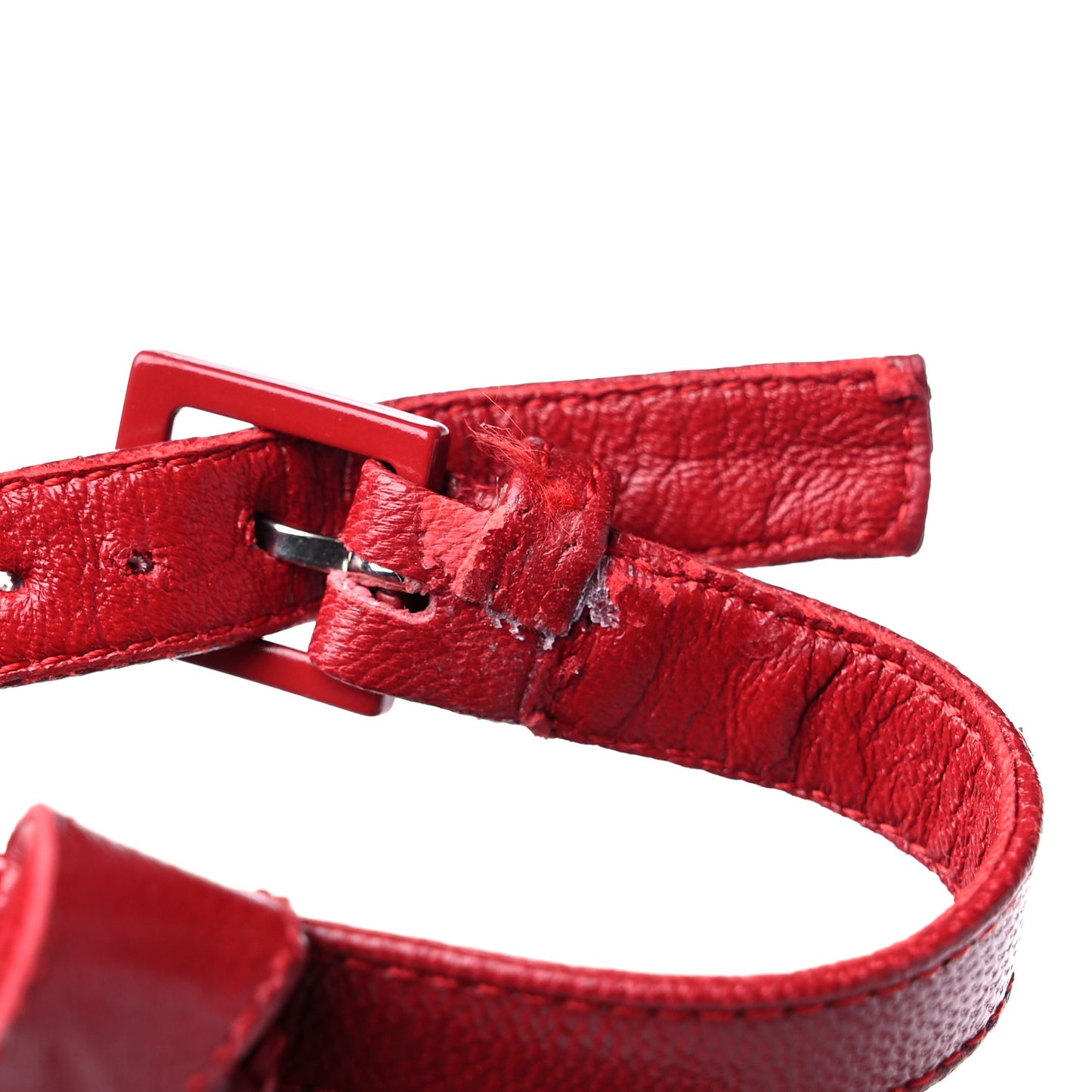 Nappa French Bow Sandals 36.5 Rosso Valentino